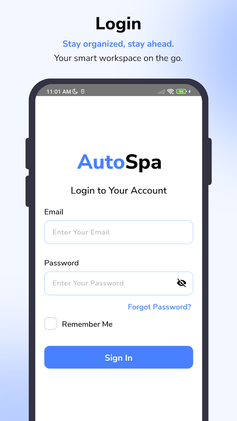 Auto Spa Admin Dashboard